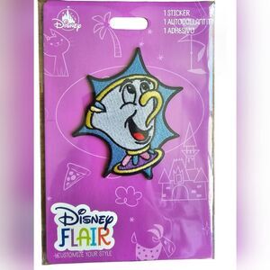 Disney Beauty and the Beast Chip Flair Fabric Patch Sticker New in Package